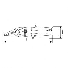 EXPERT by FACOM E020902 - Right Cut Compound Cut Comfort Grip Aviation Shears