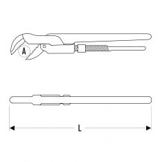 EXPERT by FACOM E122A.X - Swedish 90' Offset Pipe Spanner