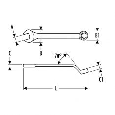 EXPERT by FACOM E41.XM - Metric Offset Combination Spanner