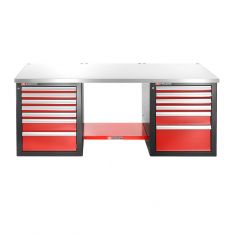 FACOM JLS2-2MS13DL - JETLINE+ 2m Stainless Work Bench + 13 Drawer 3 Mod Base Unit