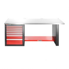 FACOM JLS2-2MS7DL - JETLINE+ 2m Stainless Work Bench + 7 Drawer 3 Mod Base Unit