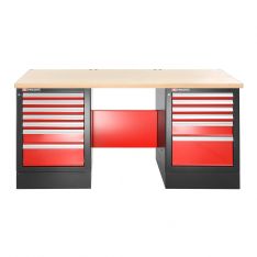 FACOM JLS2-2MW13DH - JETLINE+ High 2m Wooden Work Bench + 13 Drawer 3 Mod Base Unit