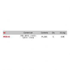 FACOM MOD.43 - 5pc Metric Straight Flare Nut Spanner Module