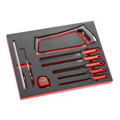 FACOM MODM.601SLS - 9pc SLS Tethered Comfort Grip Hacksaw + Files 3x Foam Module