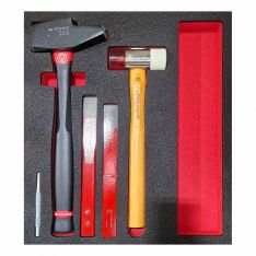 FACOM MODM.MI10XLPB - 5pc Point Pein Hammer Impact Tools Foam Module