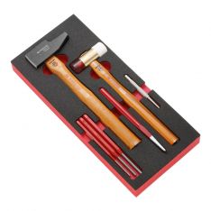 FACOM MODM.MI1 - 7pc Flat Pein Hammer Impact Tools Foam Module