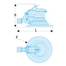 FACOM V.252F - 150mm x 5mm Orbital Palm Air Sander