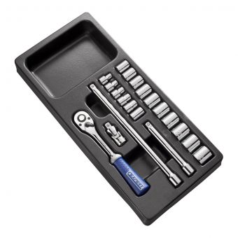 EXPERT by FACOM E194678 - 20pc 3/8&quot; Square Drive Metric 12pt Socket Module