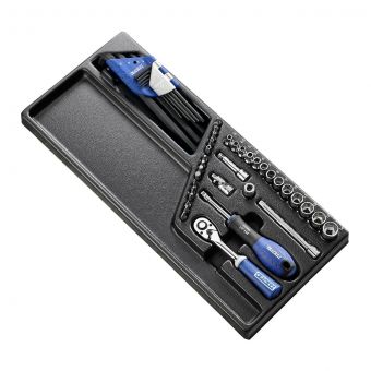 EXPERT by FACOM E194680 - 45pc 1/4&quot; Square Drive Metric 6pt Socket Module + Bits + Keys