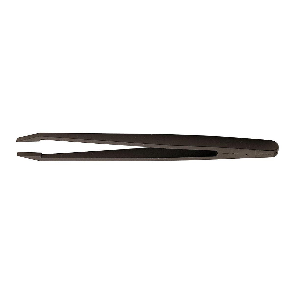150.P10 120mm Straight Smooth Nose Plastic AntiStatic Tweezers ETS