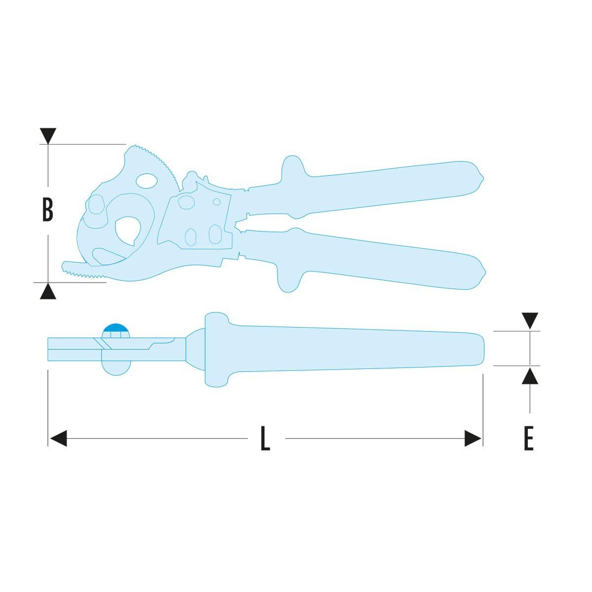 414.XAVSE Insulated Ratchet Copper Aluminium Cable Cutter