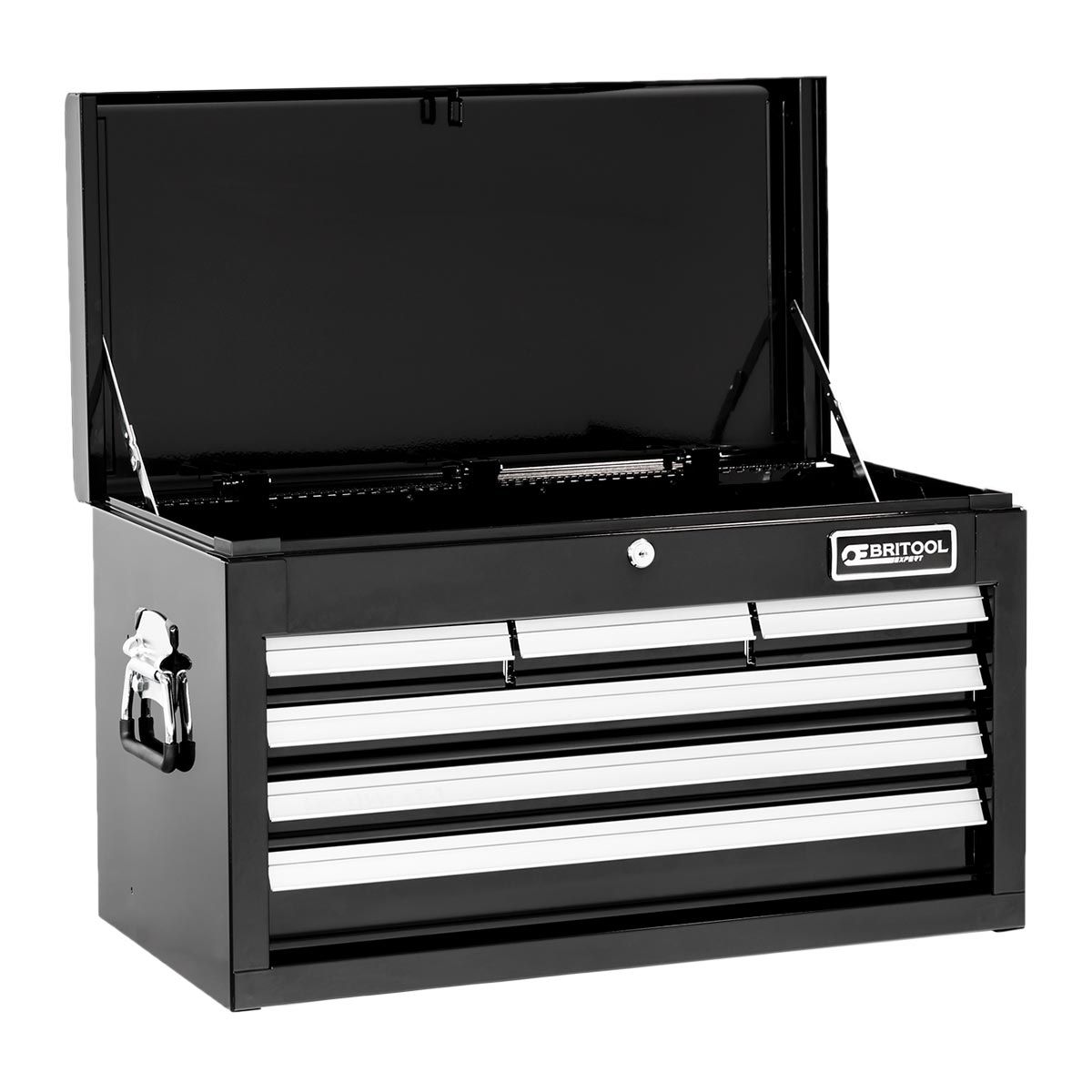 BRITOOL E010238B Classic 6 Drawer + Lift Top Tool Chest Black ETS