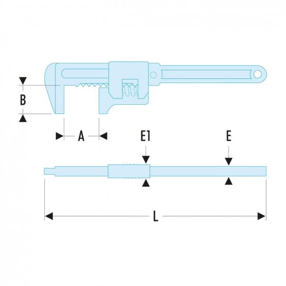 FACOM 105.X - Chrome Monkey Wrench Spanner