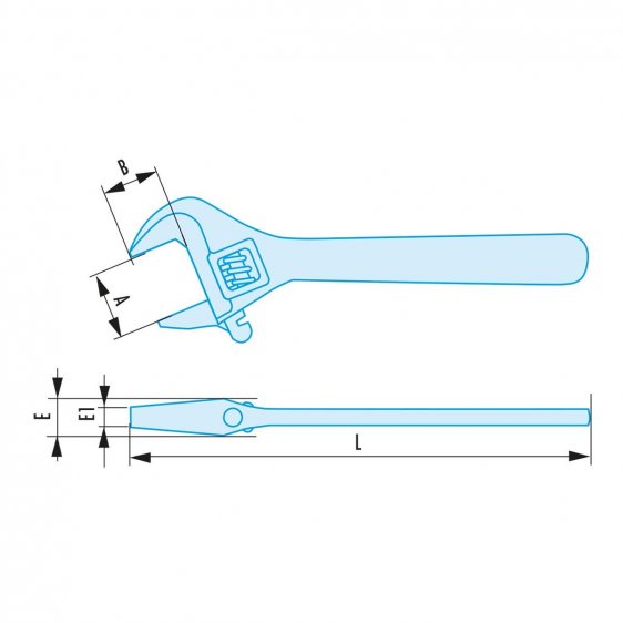 FACOM 113A.XSR - Non-Sparking Adjustable Spanner