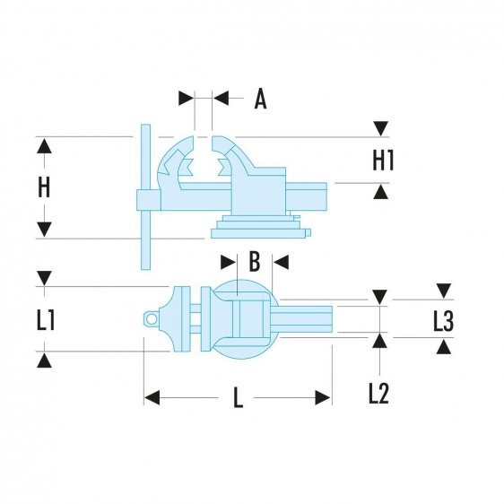 FACOM 1224.1XE - Fixed Base Bench Vice