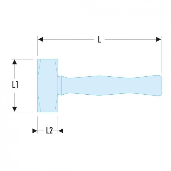 FACOM 1262H.X -1000g Square Face Club Hammer