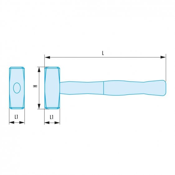 FACOM 1262H.XSR - Non-Sparking Square Face Club Hammer