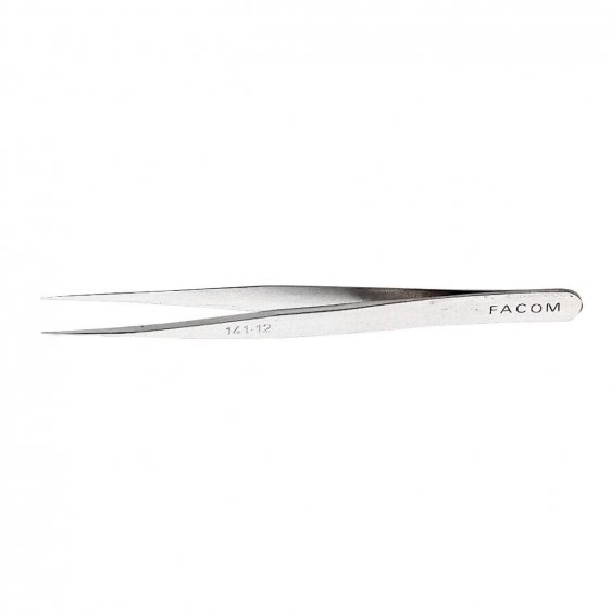 FACOM 141.12 - 130mm Straight Fine Smooth Nose Precision Tweezers