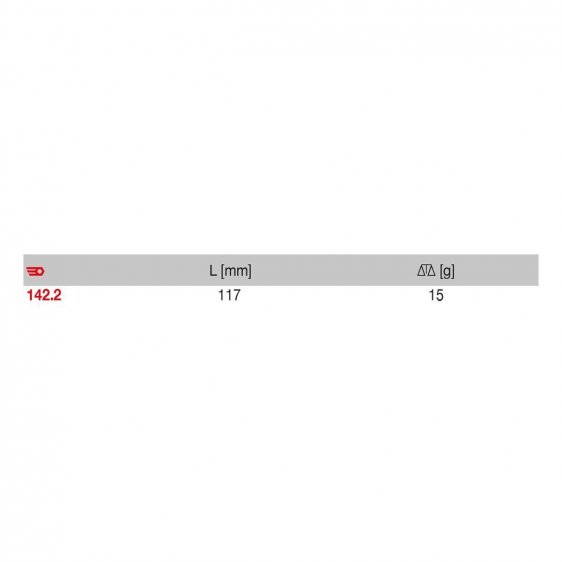 FACOM 142.2 - 117mm Straight Fine 15' Cleared Nose Precision Tweezers
