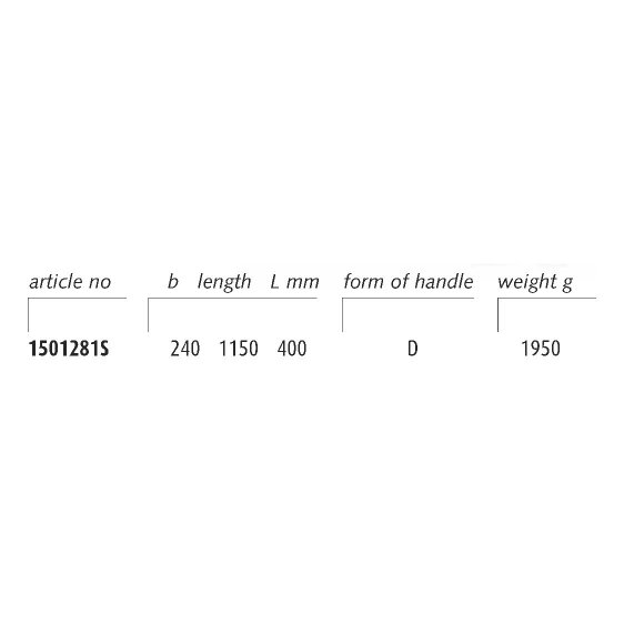 ENDRES 1501281S - 1150mm Non-Sparking D-Handle Square Point Shovel