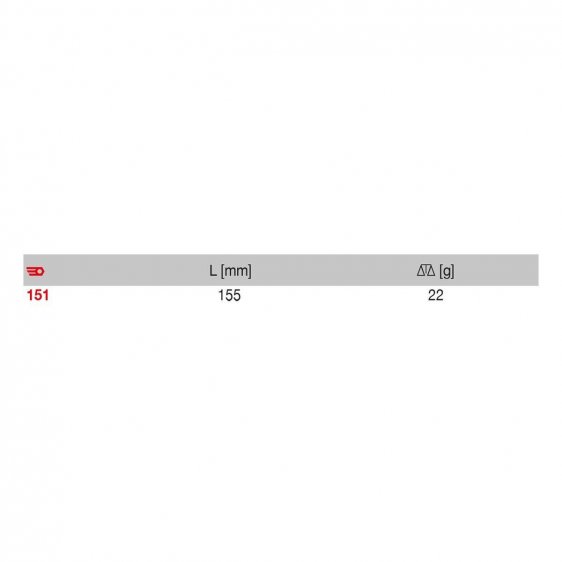 FACOM 151 - 155mm Angled Serated Nose Tweezers