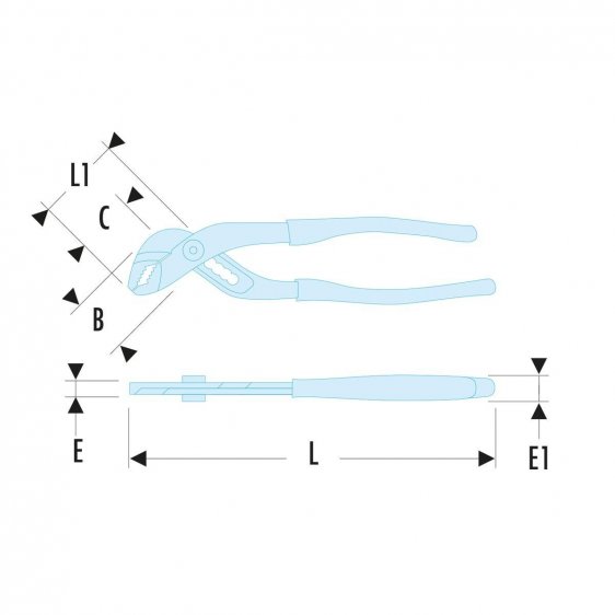 FACOM 170A.X - Slip-Joint PVC Grip Pliers