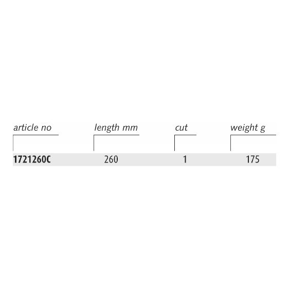 ENDRES 1721260C - 260mm Non-Sparking Round First Cut Metal File + Handle