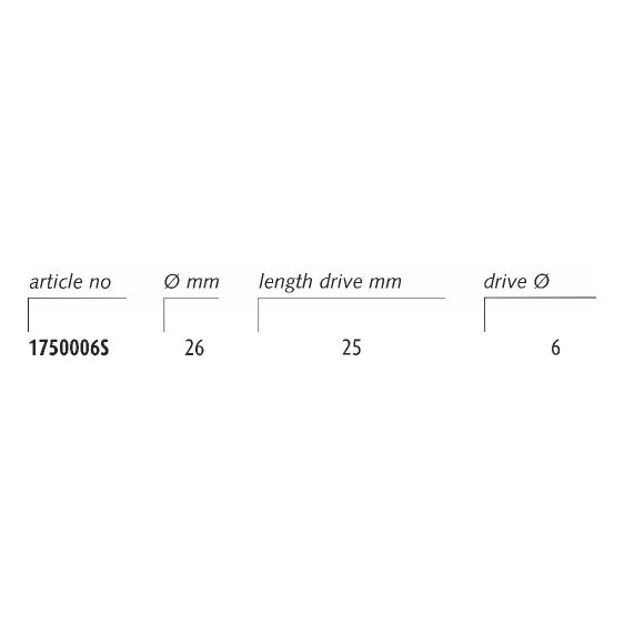 ENDRES 1750006S - 26mm Non-Sparking Bronze Wire End Brush