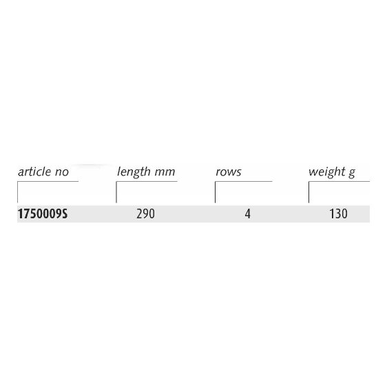 ENDRES 1750009S - 4 Rows Non-Sparking Wood Handle Flat Bronze Wire Hand Brush