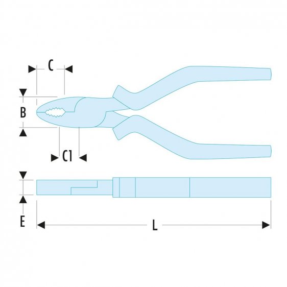 FACOM 187.XCPESLS - SLS Tethered Stubby Combination Comfort Grip Pliers