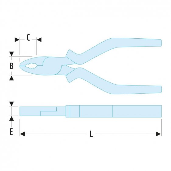 FACOM 187A.XG - Stubby Combination PVC Grip Pliers