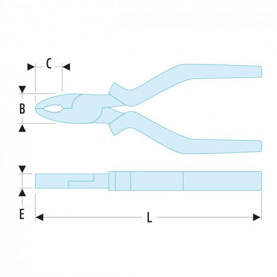 FACOM 187A.XVE - Insulated Stubby Combination Comfort Grip Pliers