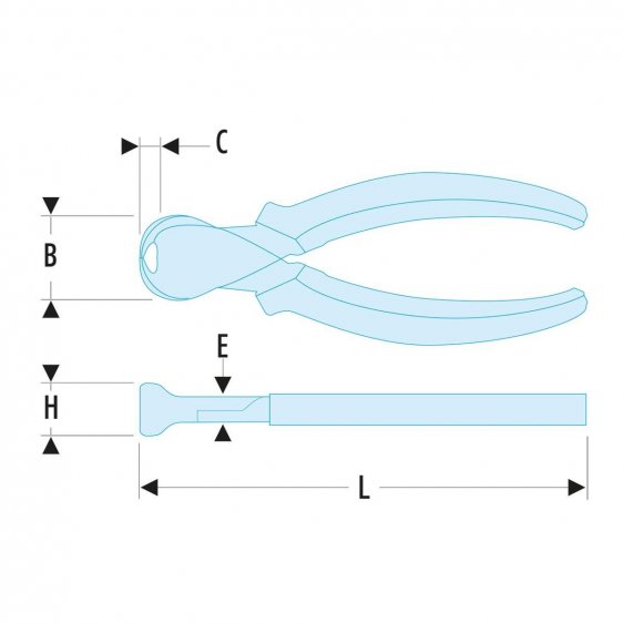 FACOM 190A.XCPE - High Power End Cutter Comfort Grip Pliers
