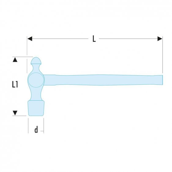 FACOM 202H.X - Ball Pein Engineers Hickory Handle Hammer