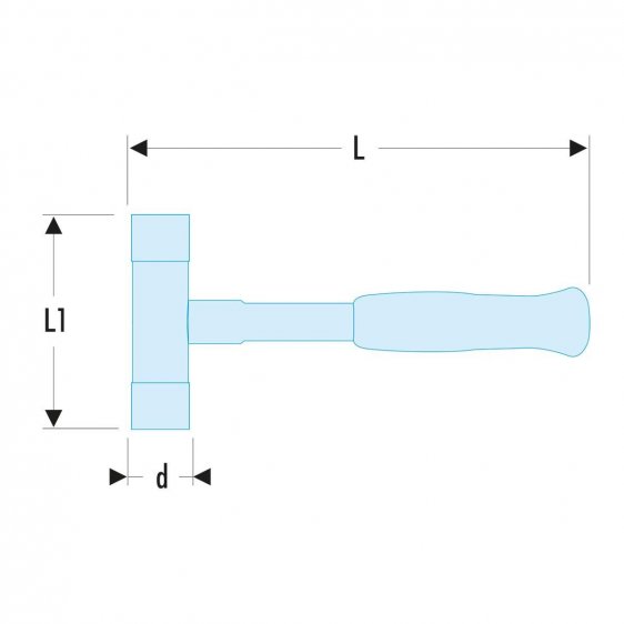 FACOM 212A.X - Replaceable Nylon Head Dead Blow Hammer Mallet