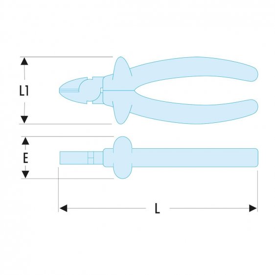 FACOM 391.16AVSE - 165mm Insulated Diagonal Side Cutter Pliers