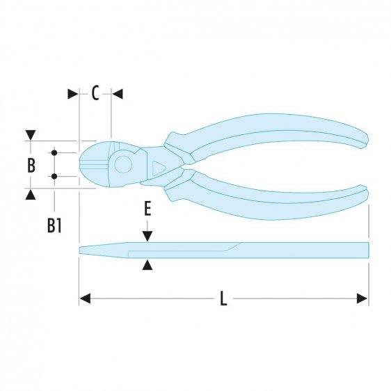 FACOM 391A.XCPE - Diagonal Side Cutter Comfort Grip Pliers