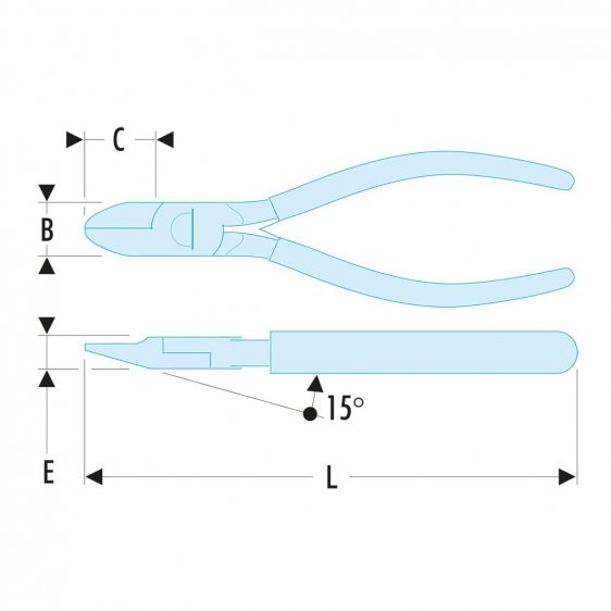 FACOM 395.X - Flush Diagonal Side Cutter Precision Pliers for Plastic