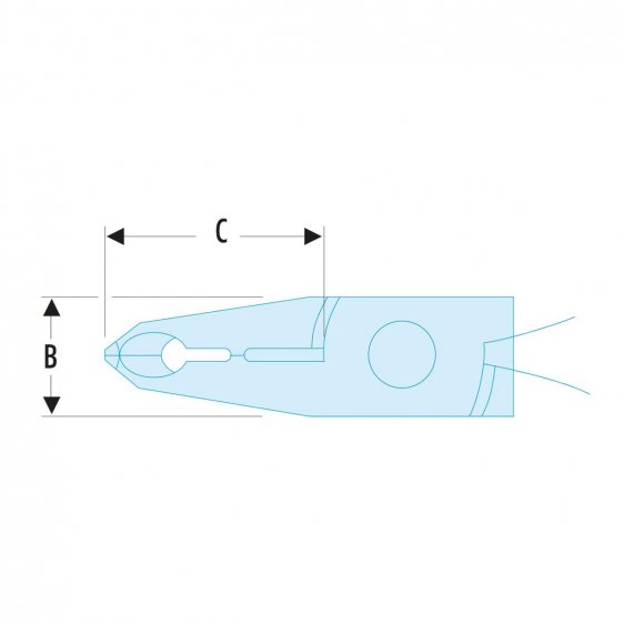 FACOM 427.E - Flush 30' Angle-Nose Anti-Static Cutter Plier