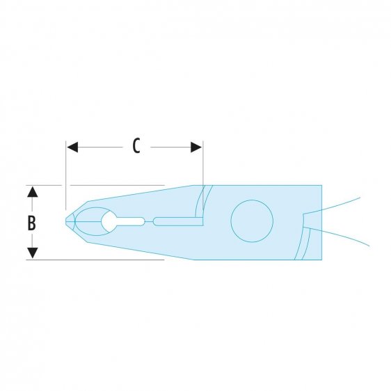 FACOM 427.MT - Flush 30' Angle-Nose Micro-Tech Cutter Plier