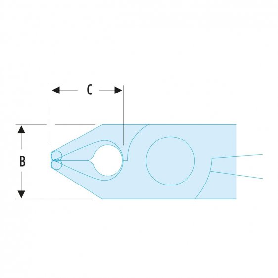 FACOM 429.E - Flush 70' Angle-Nose Anti-Static Cutter Plier