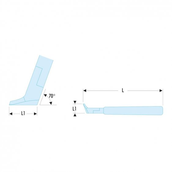 FACOM 429.E - Flush 70' Angle-Nose Anti-Static Cutter Plier