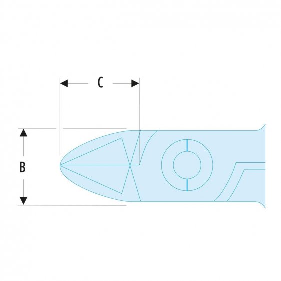 FACOM 4X5.MT - Long Compact Bullet-Nose Micro-Tech Cutter Plier