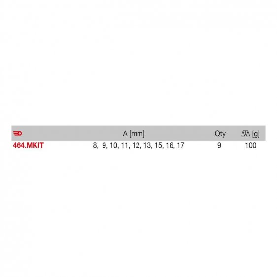 FACOM 464.MKIT - 9pc Bushes for 14x19mm Ring Spanner 464.M14X19