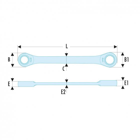 FACOM 464TX.XM - Torx Ratchet Flat Ring Spanner