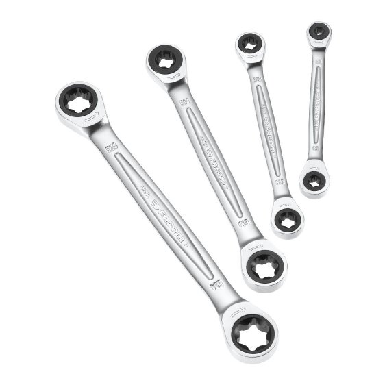 FACOM 464TX.J4PB - 4pc Double Box End Torx Ratchet Wrench