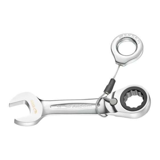 FACOM 467S.17SLS - 17mm SLS Tethered Metric Stubby Ratchet Combination Spanner