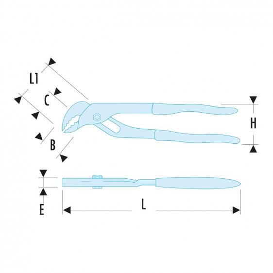 FACOM 484A.X - Heavy Duty Slip-Joint Pliers