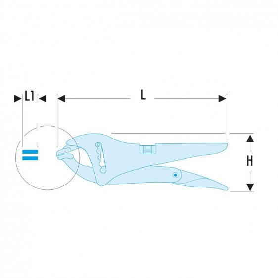 FACOM 501AMP - 248mm Long Nose Lock-Grip Pliers