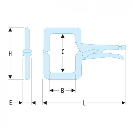 FACOM 504A.X - C-Clamp Alloy Lock-Grip Pliers
